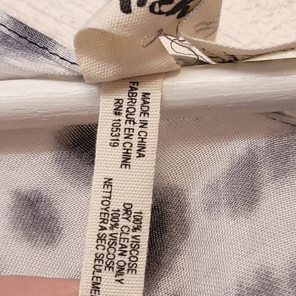 Michael Stars Wrap Scarf Tie Dye Cover Up Black White Summer Beach Swim Pool Day - Picture 6 of 12